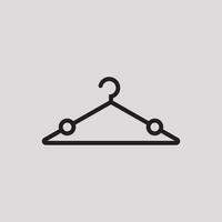 clothes hanger icon with white background vector