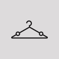 clothes hanger icon with white background vector