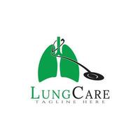 lung logo design, healthcare and medical icon -vector vector