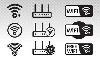 Wifi signal or wi fi wireless internet networks vector