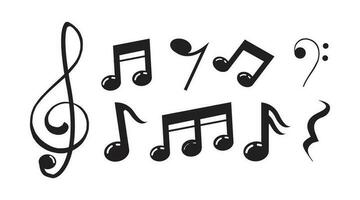 music scale or music note sign or symbol. musical scale icons element vector for banner material, background.