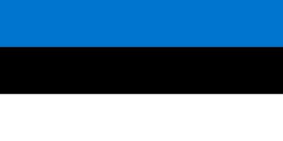 Estonian national flag isolated in official colors. vector