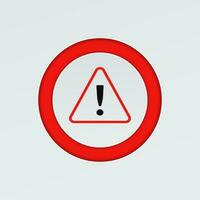 Exclamation mark icon on a white background vector