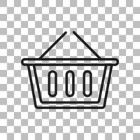 Shopping basket icon vector