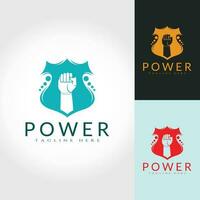 hand power logo design, fist-vector vector