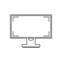 Monitor with a blank and isolated screen with a white background. mock-up template design, vector illustration elements.