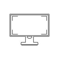 monitor con un blanco y aislado pantalla con un blanco antecedentes. Bosquejo modelo diseño, vector ilustración elementos.