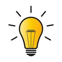 light bulb icon can be used for applications or websites vector