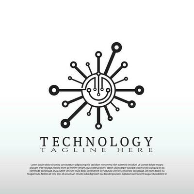 Technology logo. future tech icon. illustration element-vector