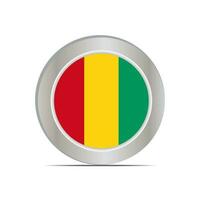 The national flag of the Republic of Guinea is isolated in official colors. vector