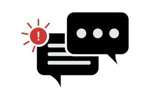 New message notification icon. Speech bubble for  social media chat communication. vector