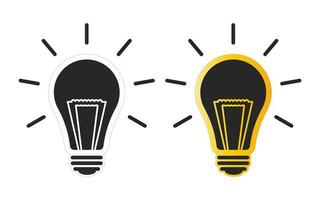 light bulb icon can be used for applications or websites vector