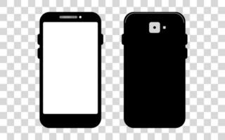 Mobile phone with a blank screen with a white background. mockups template design, vector illustration elements.