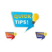 Quick tips text vector