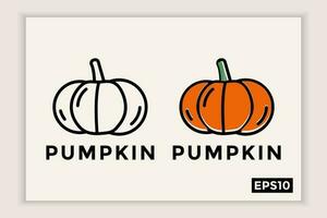 pumpkin flat vector icon for apps or website