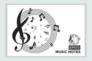 music scale or music note sign or symbol. musical scale icons element vector for banner material, background.