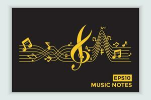 music scale or music note sign or symbol. musical scale icons element vector for banner material, background.