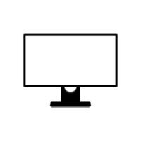 Monitor with a blank and isolated screen with a white background. mock-up template design, vector illustration elements.
