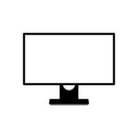 monitor con un blanco y aislado pantalla con un blanco antecedentes. Bosquejo modelo diseño, vector ilustración elementos.