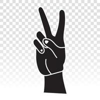 two-finger gestures sign  icon for victory or peace sign for apps and websites vector