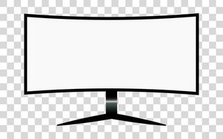 Monitor with a blank screen with a white background. mockups template design, vector illustration elements.