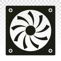 PC fan or computer fan flat icon for apps or website vector
