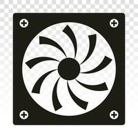 PC fan or computer fan flat icon for apps or website vector