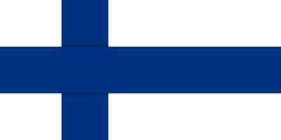 Finland's national flag is isolated in official colors. vector