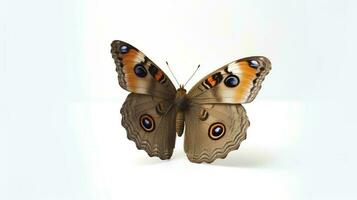 foto de un común castaño de indias mariposa en blanco antecedentes. generativo ai