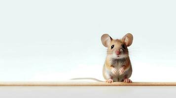 Photo of a mouse on white background