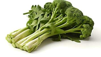 foto de broccolini aislado en blanco antecedentes