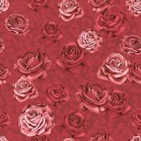 seamless romantic rose wallpaper pattern - boho style vector