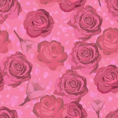 seamless romantic rose wallpaper pattern - boho style