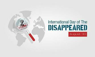 internacional desaparecido personas día saludos con desaparecido personas alrededor el mundo vector