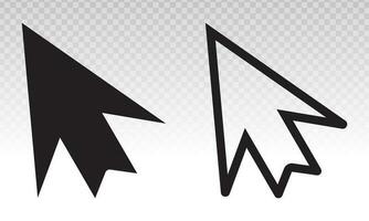 Computer mouse cursor arrow icons for apps and websites vector