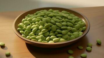 Photo of Peas seeds on minimalist plate