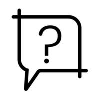 Ask a question or make a request vector line art icon for apps and websites.