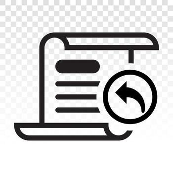 import files or document download icon with line art for apps or websites vector