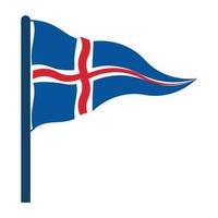 iceland flag icon vector