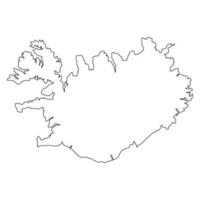 Islandia mapa icono vector