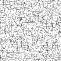 Seamless pattern with abstract doodle pattern. Simple linear vector graphics.