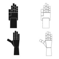 Robot hand icon vector