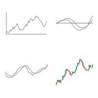 stock price indicator chart icon vector