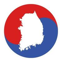 south korea map icon vector