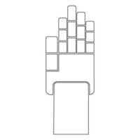 Robot hand icon vector