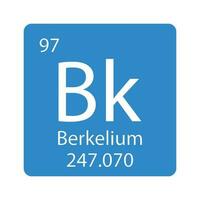 Periodic table element berkelium icon vector