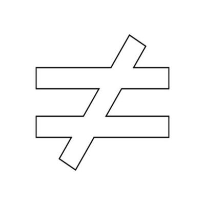 inequality icon vector