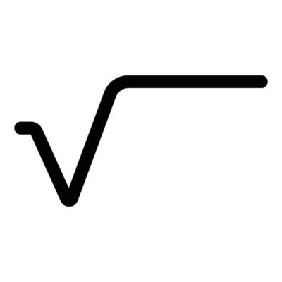 math root icon vector