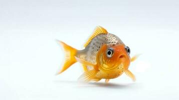 Photo of a fish on white background. Generative AI