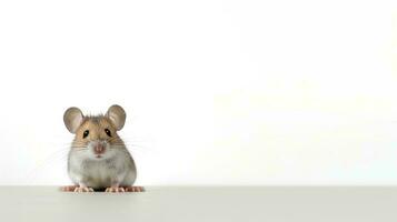 Photo of a mouse on white background